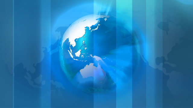 Rotating globe with srolling world map