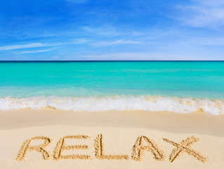 Word Relax on beach