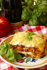 Lasagna with bolognese sauce