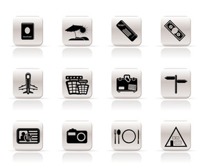 Simple Travel Icons- Vector Icon Set