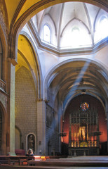 Lichtstrahl in Kirche
