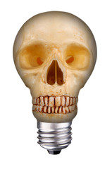 lightbulb skull