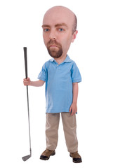 Man holding a golf club