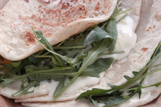 Piadina squacquerone e rucola - Antipasti Emilia Romagna