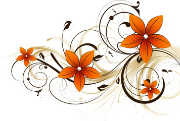 Floral abstraction for design.