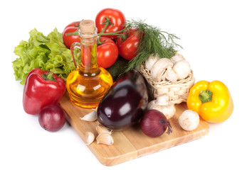 Still-life with fresh vegetables