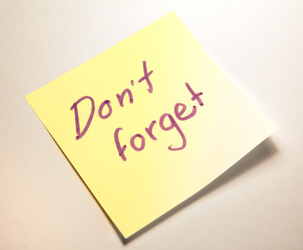 Don't forget post-it note