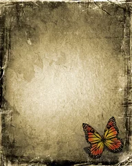Wall murals Butterflies in Grunge Grunge butterfly