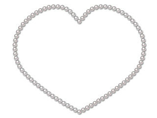Pearl heart frame