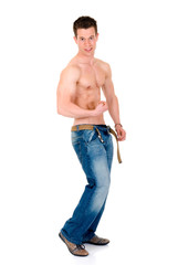 Fototapeta premium Attractive Body Builder