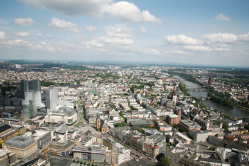 Fototapeta na wymiar Frankfurt z góry