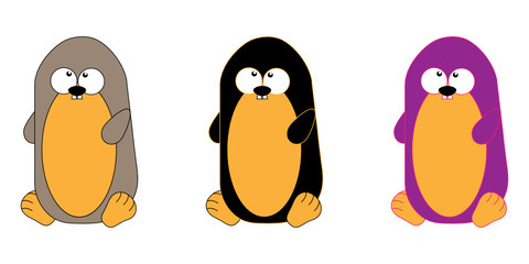 beavers vector illustration