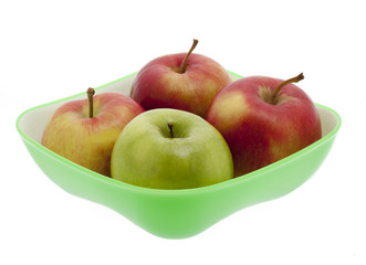Apfel auf Teller
