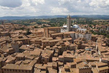 View of Siena cityscape
