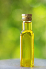 Bottle of olive oil.