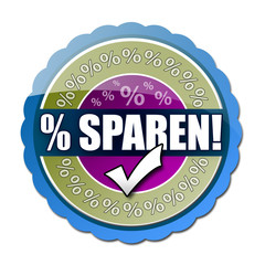 % Sparen! Button