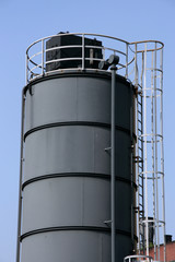 Industrial storage silo in Hueckelhoven old coal mine