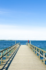 Foot bridge at Flensburg coast (Baltic Sea, Germany)