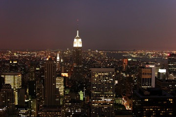 Fototapeta na wymiar NYC de nuit_USA