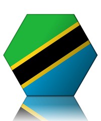 tanzanie drapeau hexagone tanzania flag