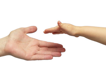 father and child hands