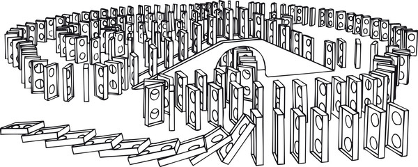 Naklejka premium domino