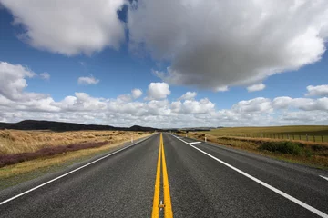 Foto op Plexiglas Rechte schilderachtige weg in Nieuw-Zeeland © Tupungato