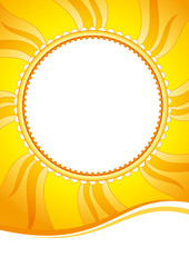 Decorative summer sunny vector background