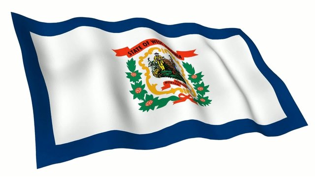 West Virginia (US) Animated Flag