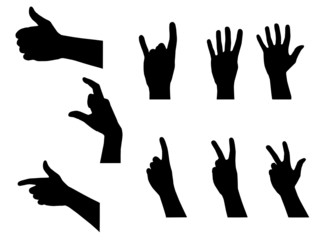 silhouette of hands