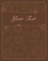 Pink and Brown Flower Background with Banner