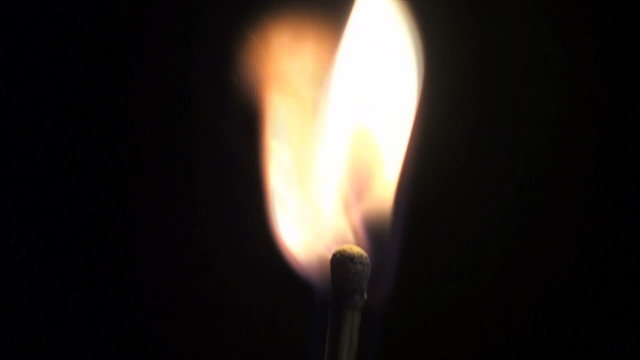 Lighting a match slow motion series of 3 - HD