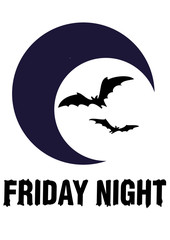 Bats, moon, horror on friday night