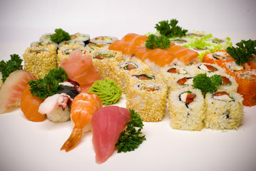Assorted sushi