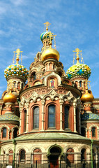 Fototapeta na wymiar The Church of the Savior on Spilled Blood in St. Petersburg, Rus