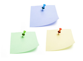 Post It Note Papers with Pushpins