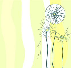 Background with dandelions