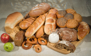 Bread, Milk And Apples