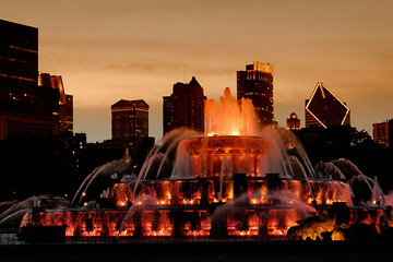 Buckingham Fountain à CHICAGO_USA