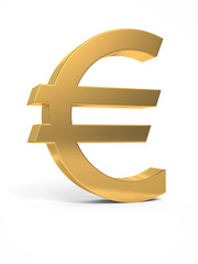 Golden Euro sign