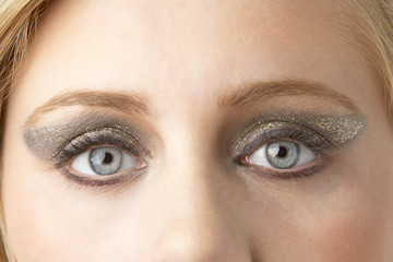 Obraz premium Close Up Of Young Woman Wearing Make Up
