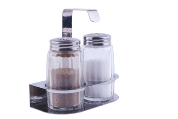 salt and pepper vessels on white
