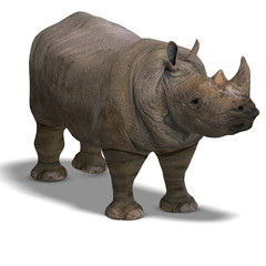Obraz premium Rhinoceros Rendering
