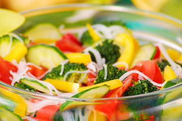 fresh salad with broccoli