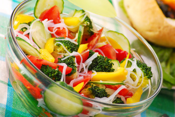 fresh salad with broccoli