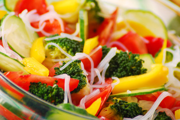 fresh salad with broccoli