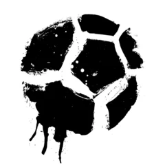 Peel and stick wall murals Ball Sports grunge soccer ball vector