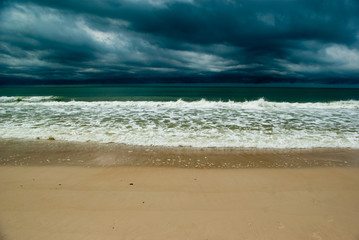 Atlantic ocean in the storm