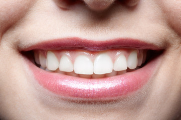 close up of girl's lips