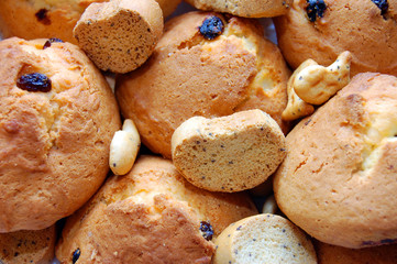 assortment of baked bread